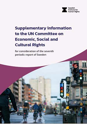 Report, Supplementary information
to the UN Committee on
Economic, Social and
Cultural Rights, cover
